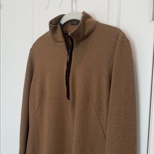 J McLaughlin large Brown Zip-Up Women's Dress